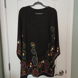 Fun Dark Grey Floral Dress